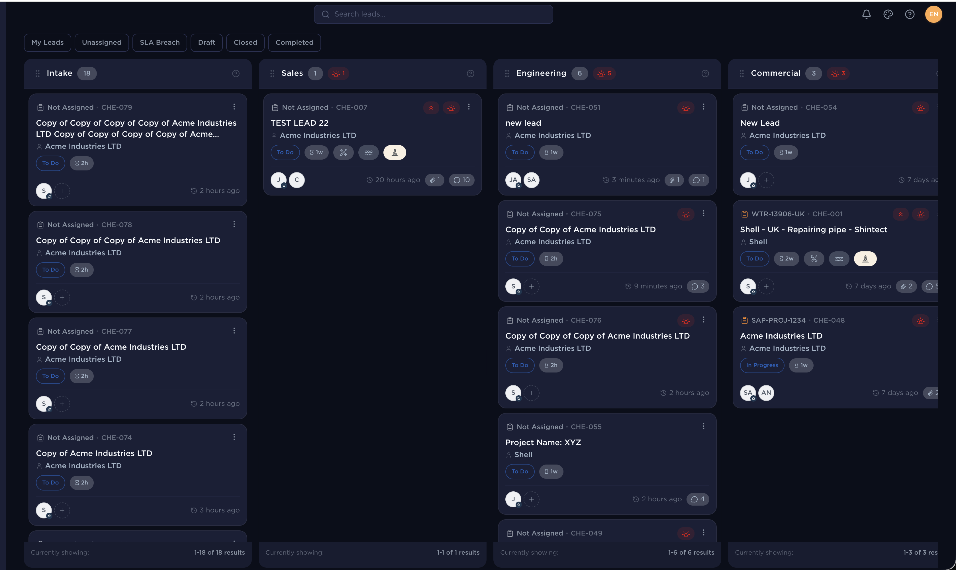 B2B lead and ticket platform